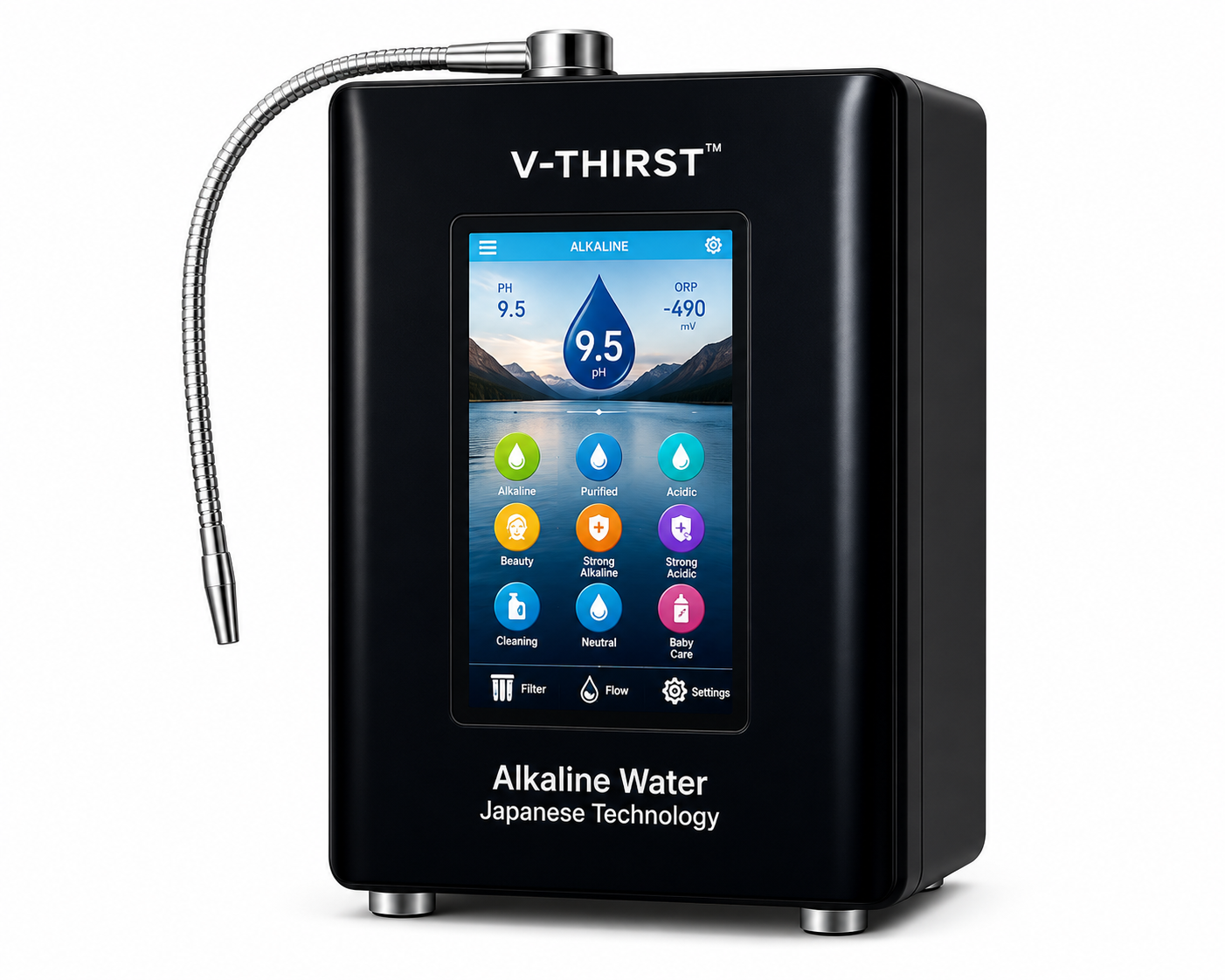 V-THIRST PE-Series Kenjan Alkaline Water Ionizer