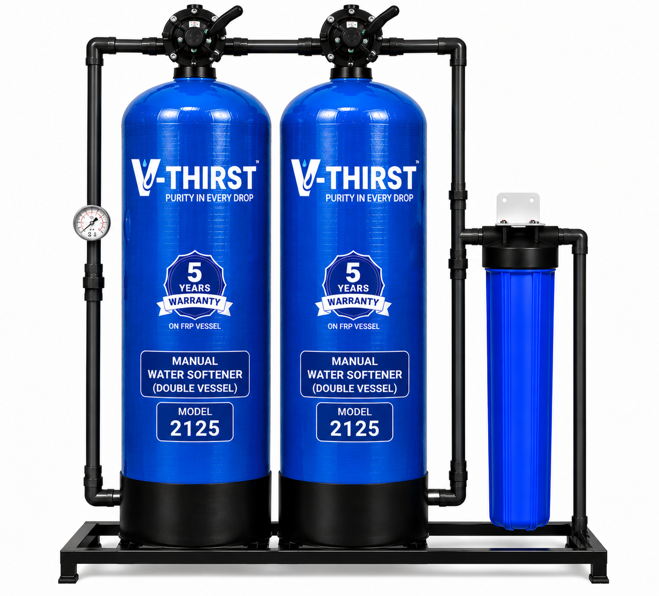 V-Thirst Manual Water Softener (Double Vessel) 2125