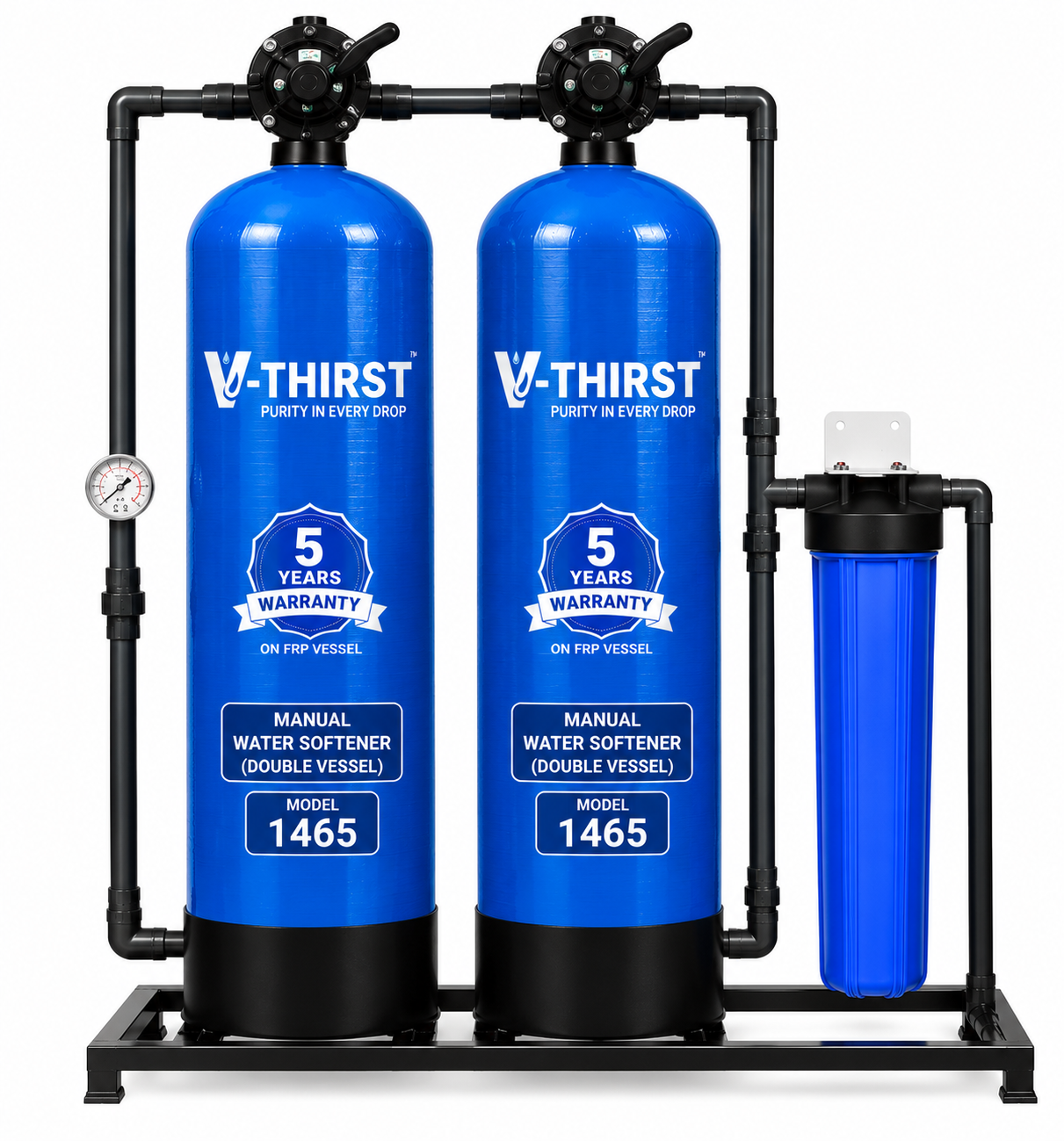 V-Thirst Manual Water Softener (Double Vessel) 1465