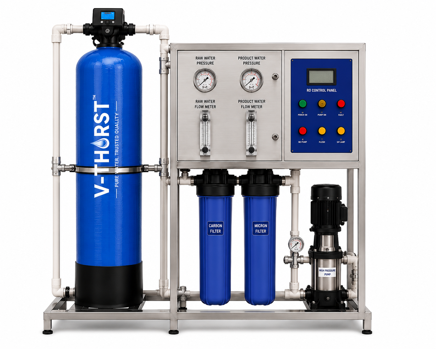 V-THIRST 500 LPH Commercial RO Water Plant