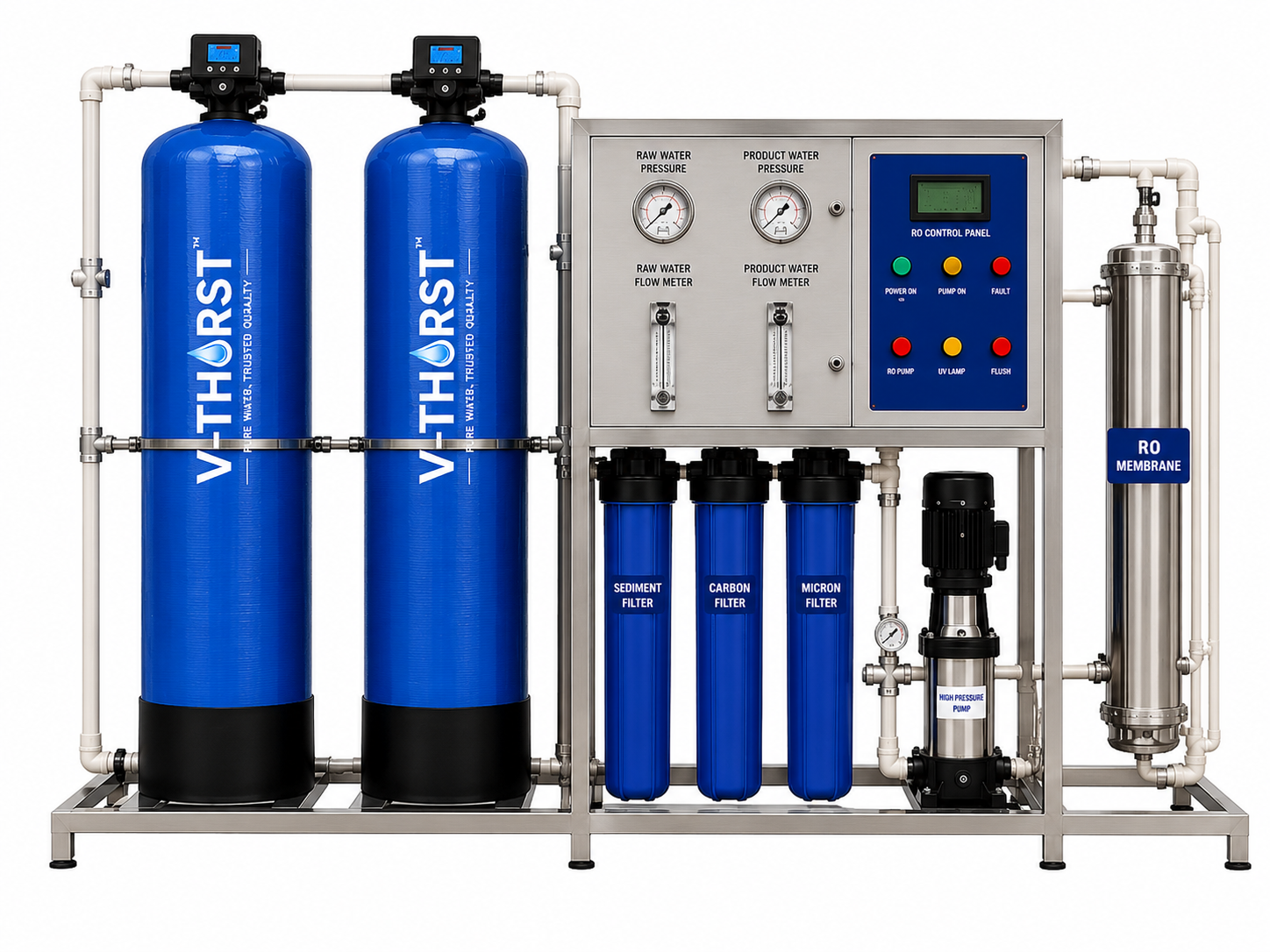 V-THIRST 2000 LPH Commercial RO Water Plant